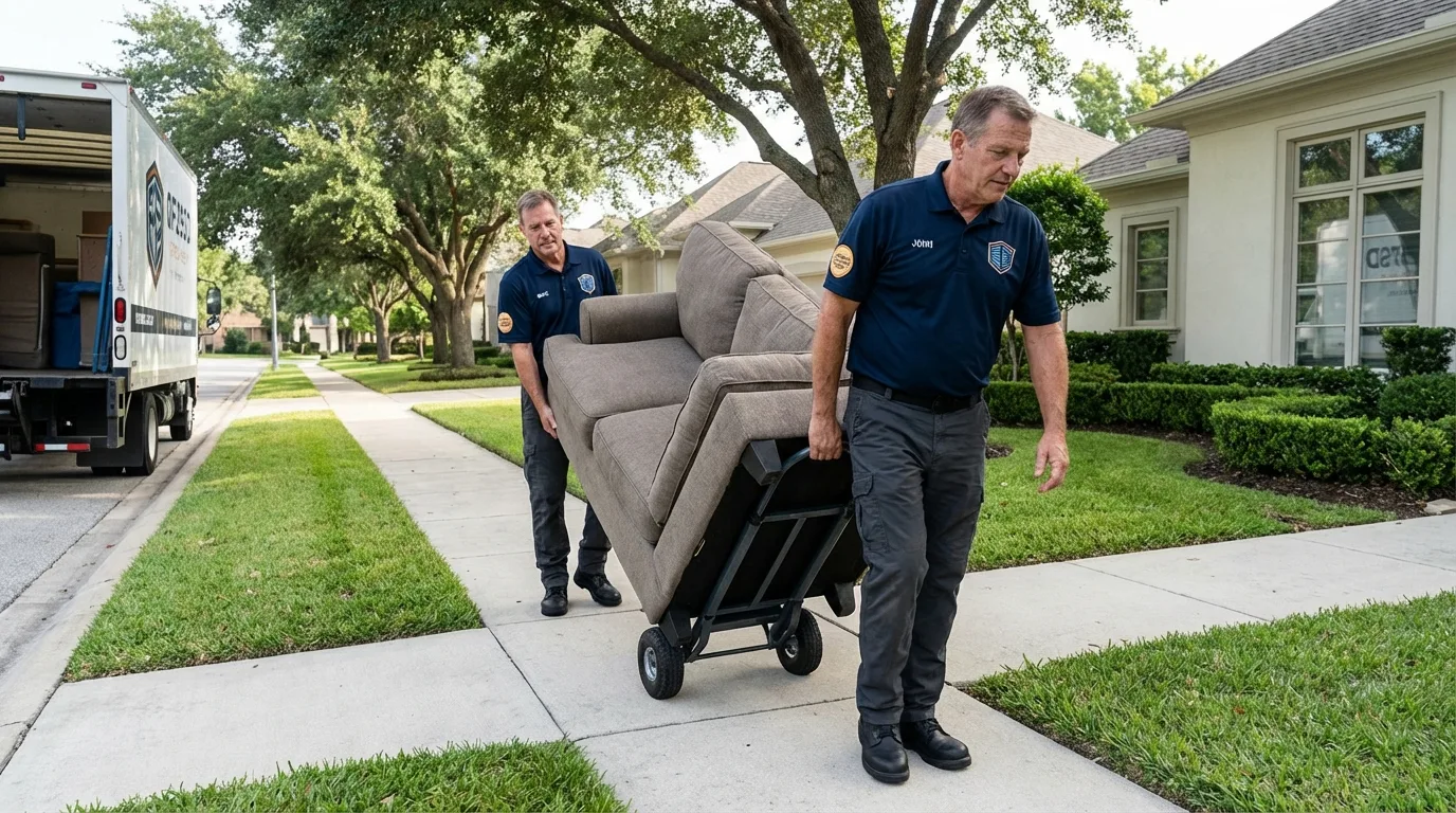 Local residential moving crew loading furniture in Fort Leonard Wood, MO