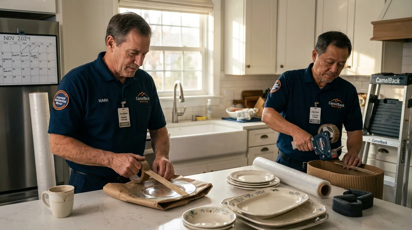 Professional crew packing kitchen dishware in Fort Leonard Wood, MO
